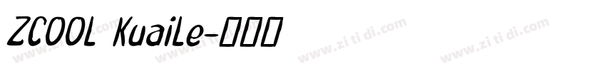 ZCOOL KuaiLe字体转换